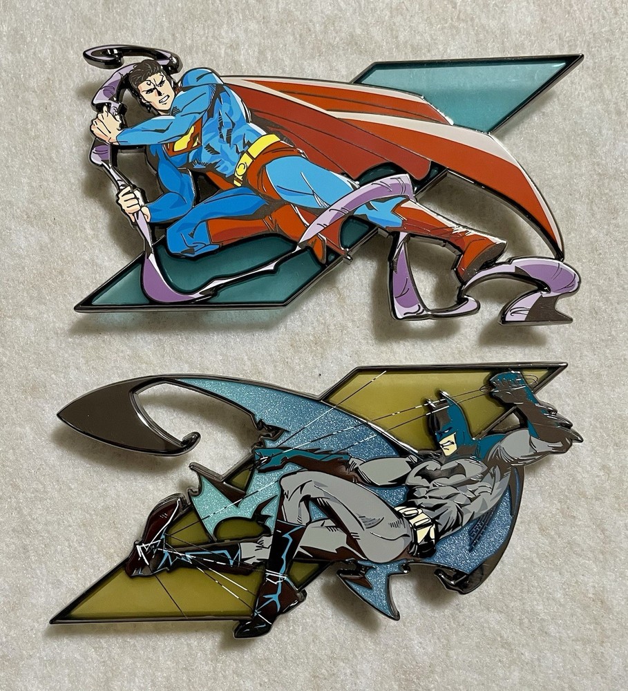 DC Comics Batman Superman Clark Kent Bruce Wayne Enamel Pin