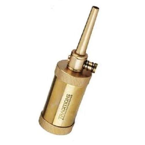 A1292 Traditions Solid Brass Black Powder Field Flask 2-1/2oz Capacity New!