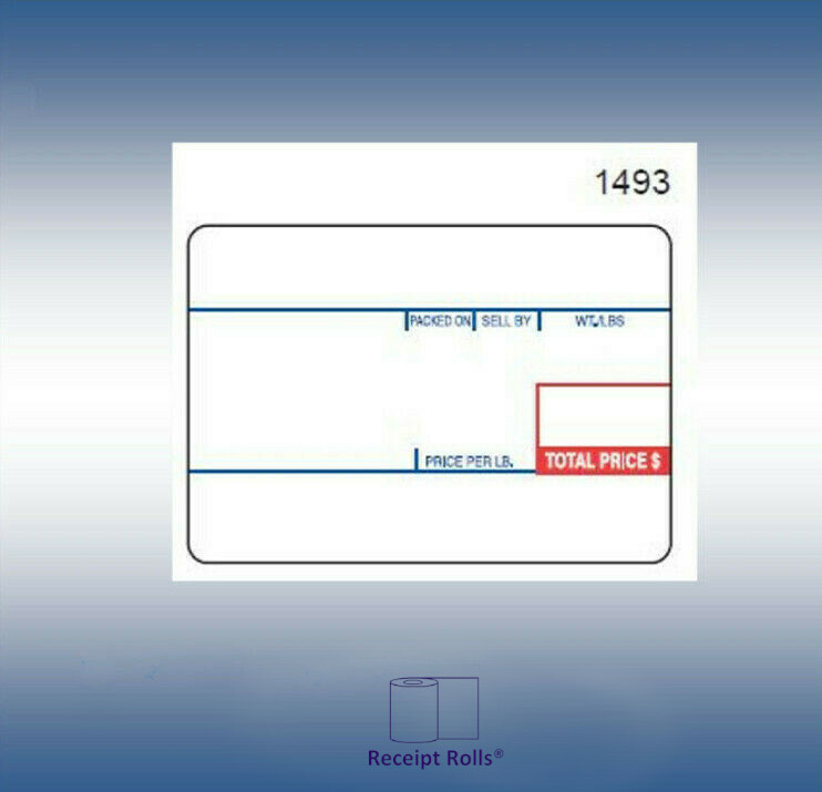 Scale Labels for Cas LP-1000 LST/8010 UPC , 58mm x 40mm - 12 rolls of 700 labels