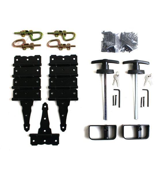 Double Door + Single Door Hardware Kit 5" Colonial  Hinges Loop Barrel Bolts