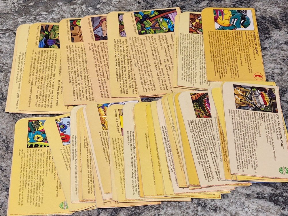 TMNT FILE CARDS "PORTRAITS"