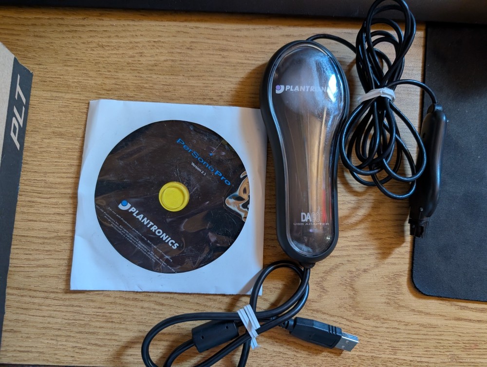 Plantronics USB Phone Tested Working Work Headset Adapter DA60