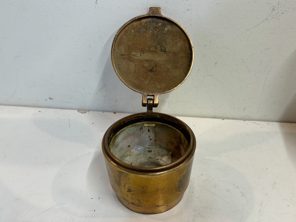 Vintage Solid Brass Badger Water Meter Cover Housing