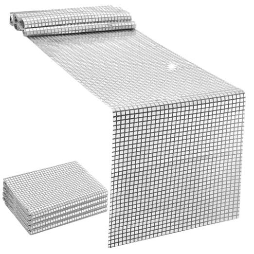 Glitter Table Runner, Disco Party Decor Table Cloth, 70s 80s Retro Style B