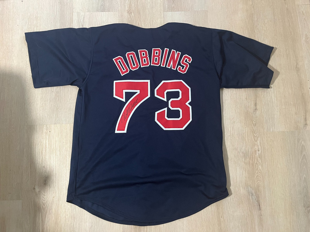 Hunter Dobbins Autographed Signed Boston Red Sox Custom Blue Jersey