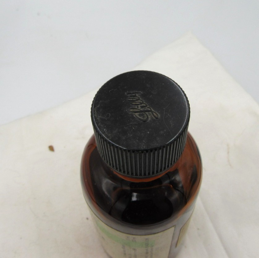 MM - 1980's Eli Lilly Rose Soluble Indianapolis Ind 4 7/8" Amber Medicine bottle