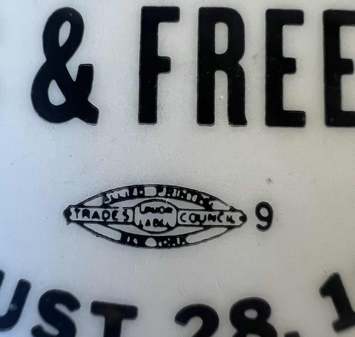 Original March On Washington For Jobs & Freedom Aug 28, 1963 MLK Jr. Pinback 2.2