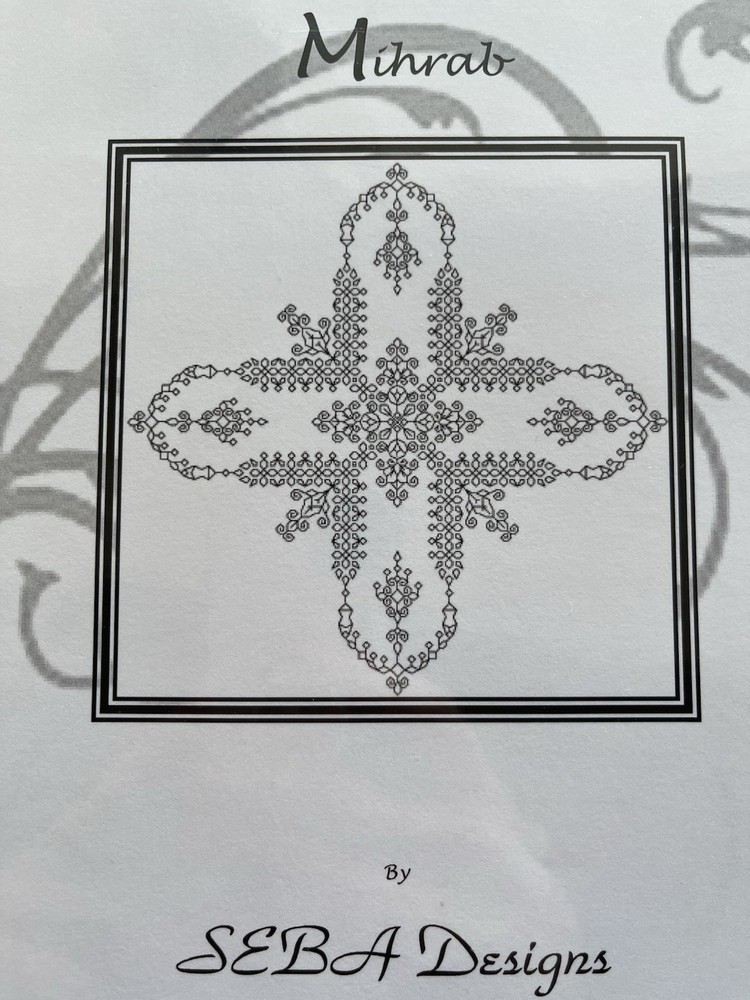 SEBA Designs MIHRAB Blackwork Needlepoint Chart Pattern