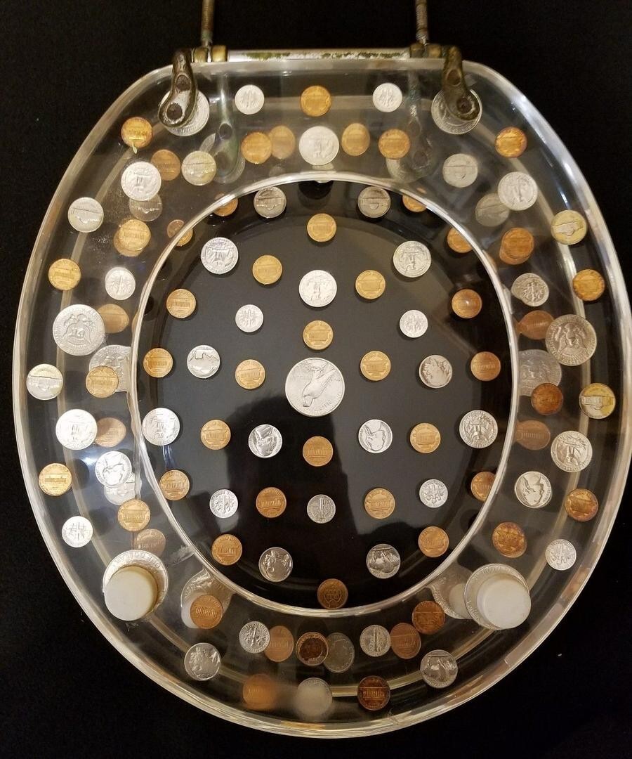 Acrylic casting resin epoxy round bowl toilet seat form mold for DIY project