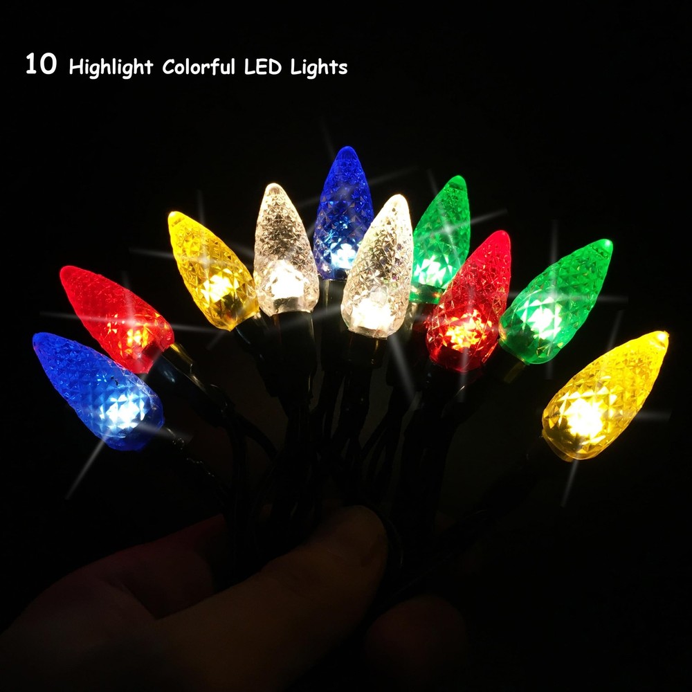 2 Pcs Christmas Lights Phone Charging Cable Type-C to 2Pcs TypeC