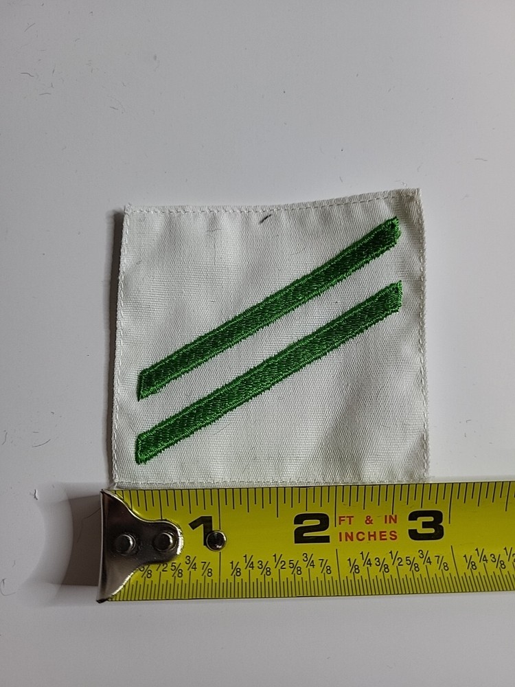New USN US Navy Airman APPRENTICE E-2 E2 Sleeve Insignia Patch Green & White