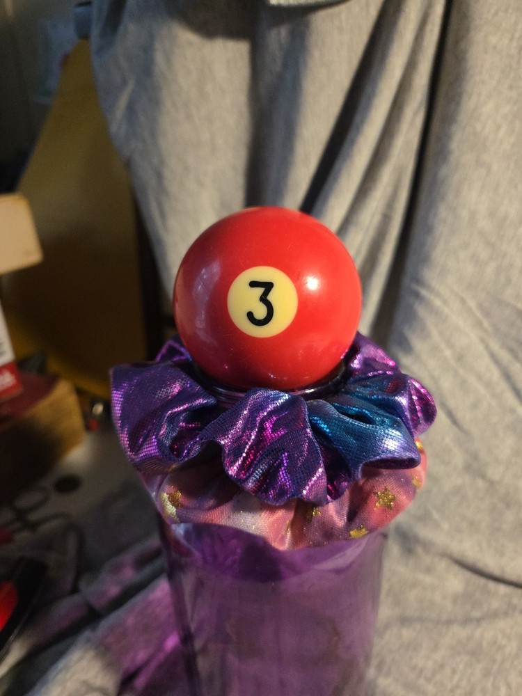 Vintage Solid Red Pool Ball #3 - Black Number - Unbranded Billiard Replacement