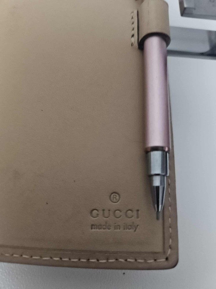 Authentic Gucci Blush GG Canvas Notebook