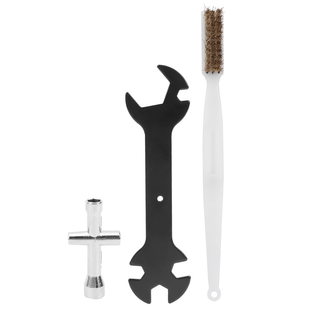 3Pcs 3D Printer Cleaning Tool Set Wrench + Mini Socket + Nozzle Brush Kit