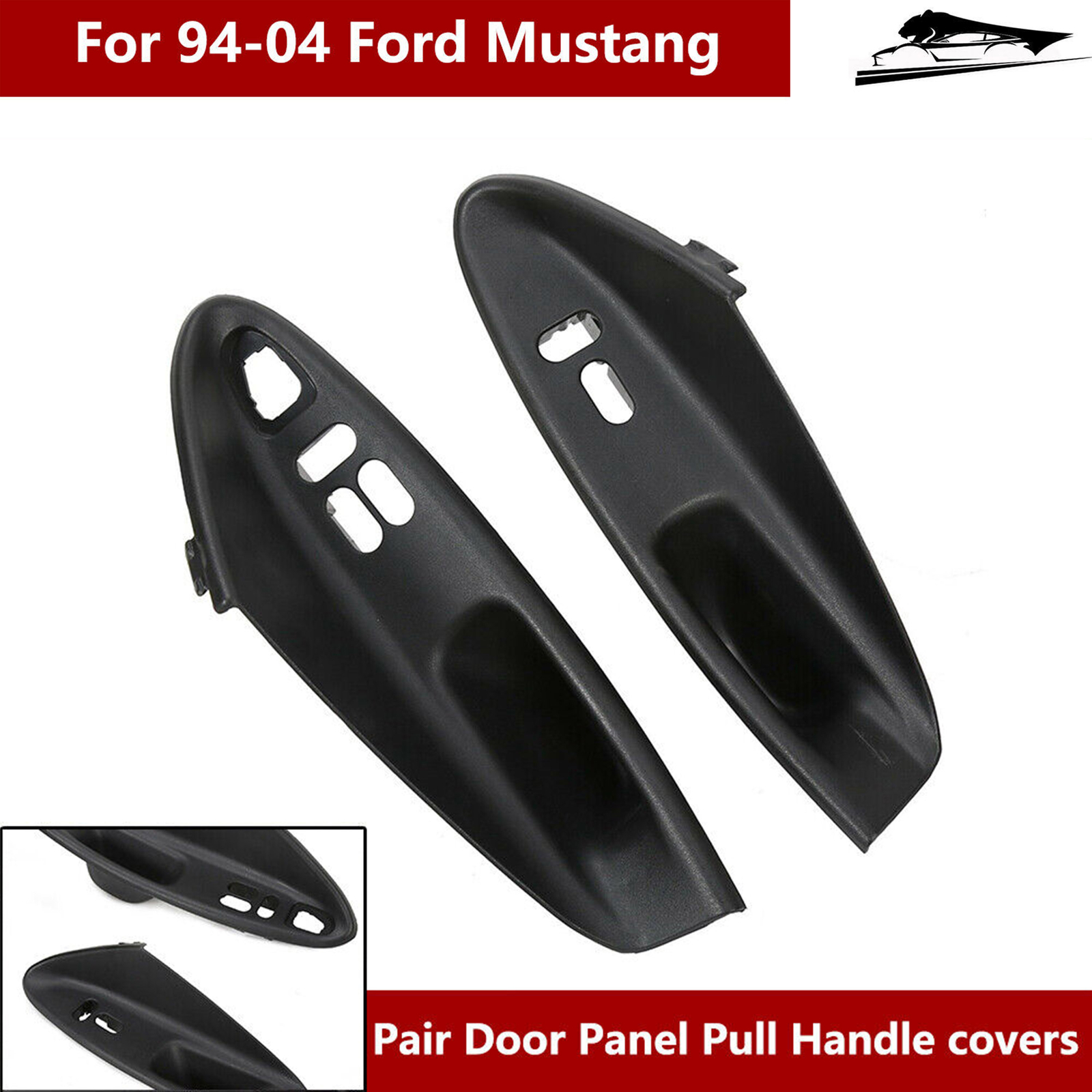 New Pair Set Interior Door Window Switch Bezel Panel For 1994-2004 Ford Mustang