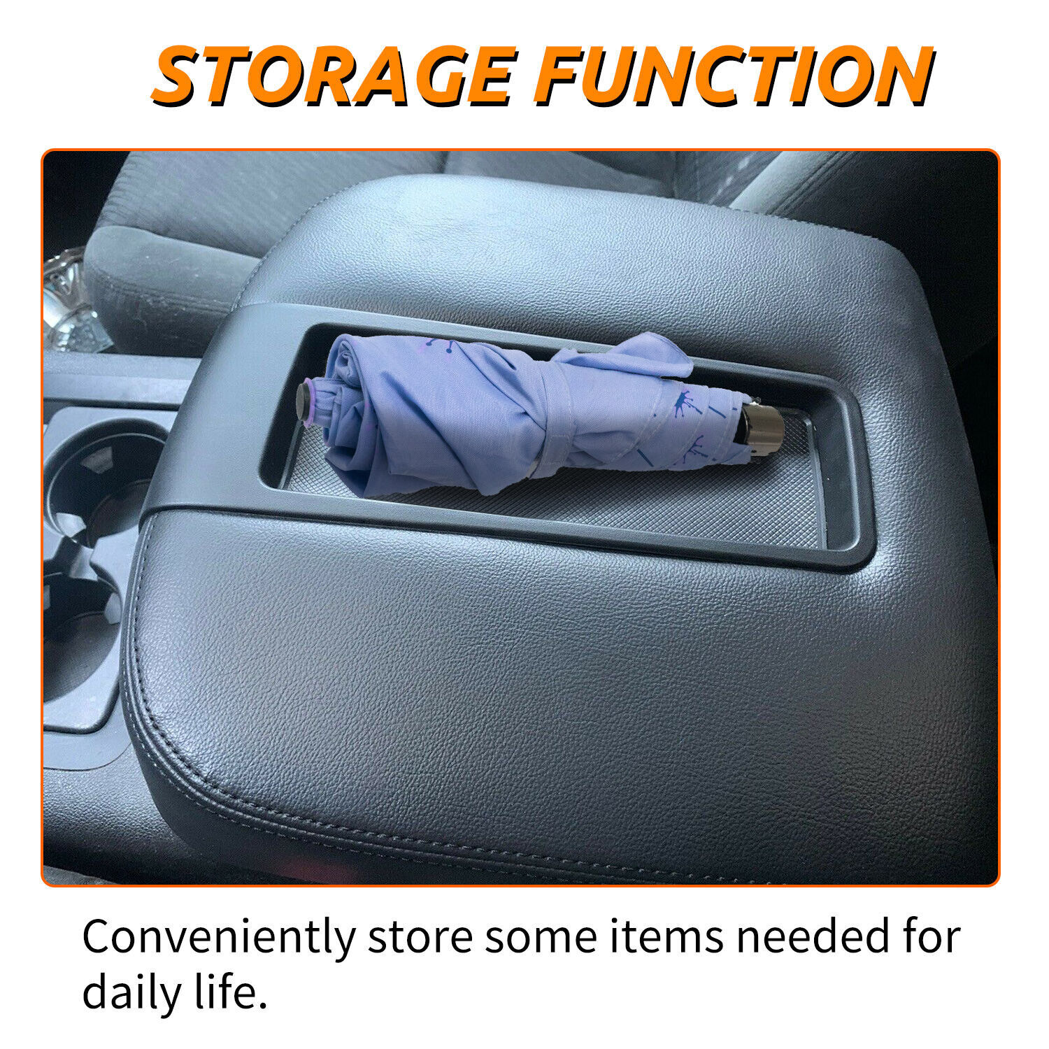 Black Center Console Armrest Lid Fit For 07-14 Tahoe Silverado GMC Yukon Sierra