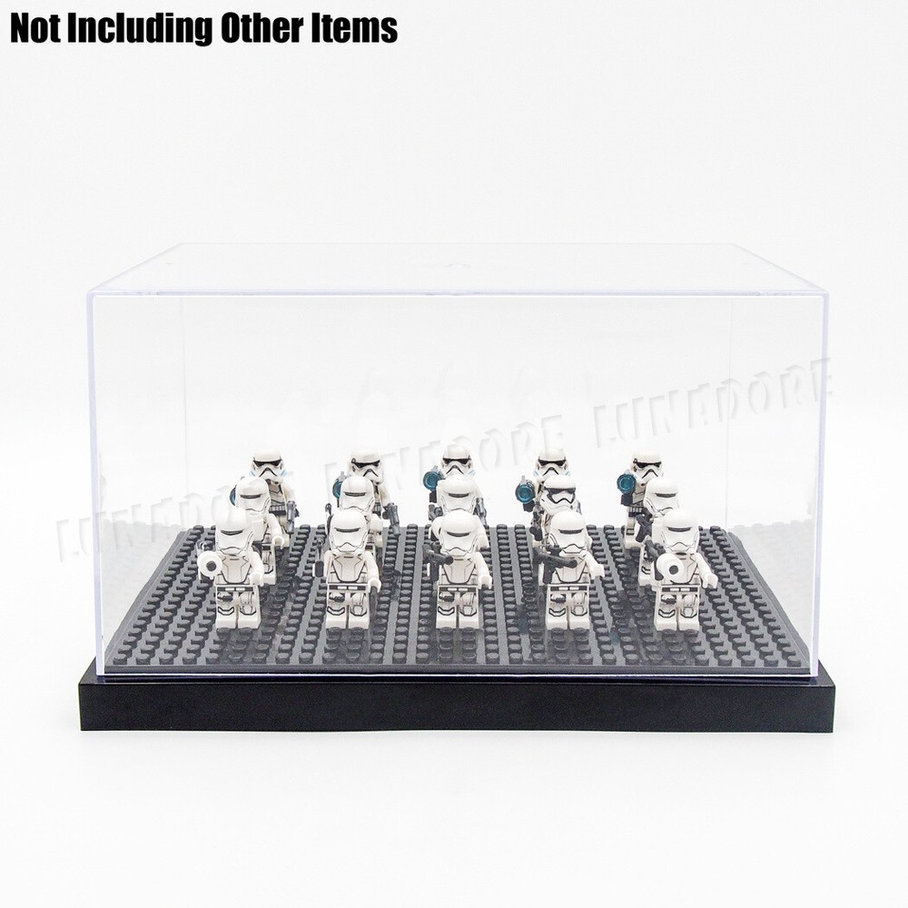 4-Steps Acrylic for Minifigure Display Case Stackable Box Clear Dustproof Clear