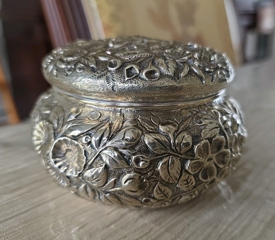 A. JACOBI & CO. STERLING SILVER REPOUSSE BOX