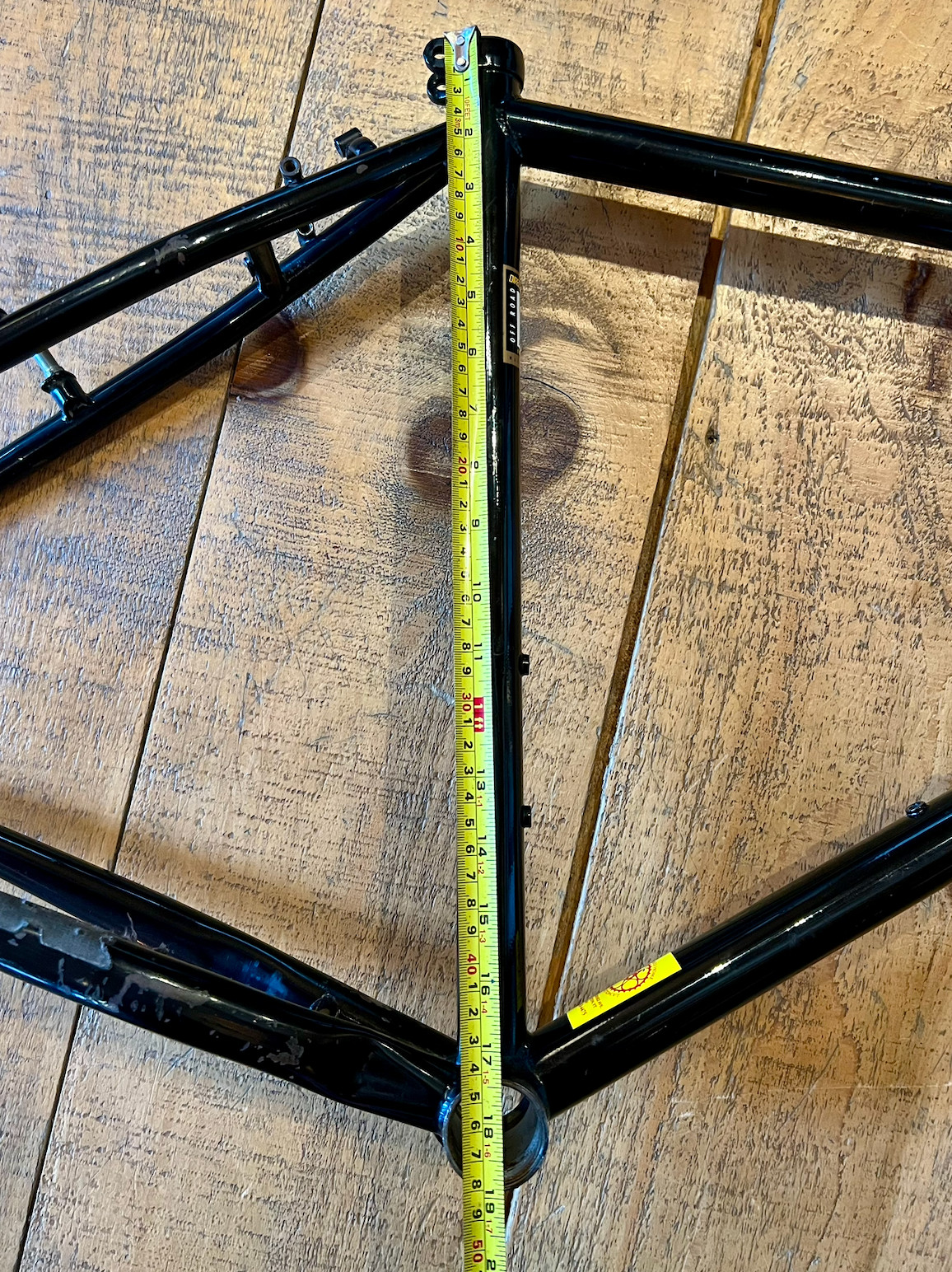 Vintage 90s Specialized Hard Rock 18.5" Steel Mountain Bike Frame Black / Yellow