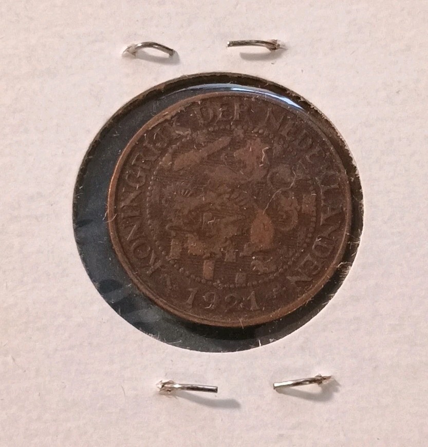 1921  Netherlands 1 Cent Coin (KM.#152)