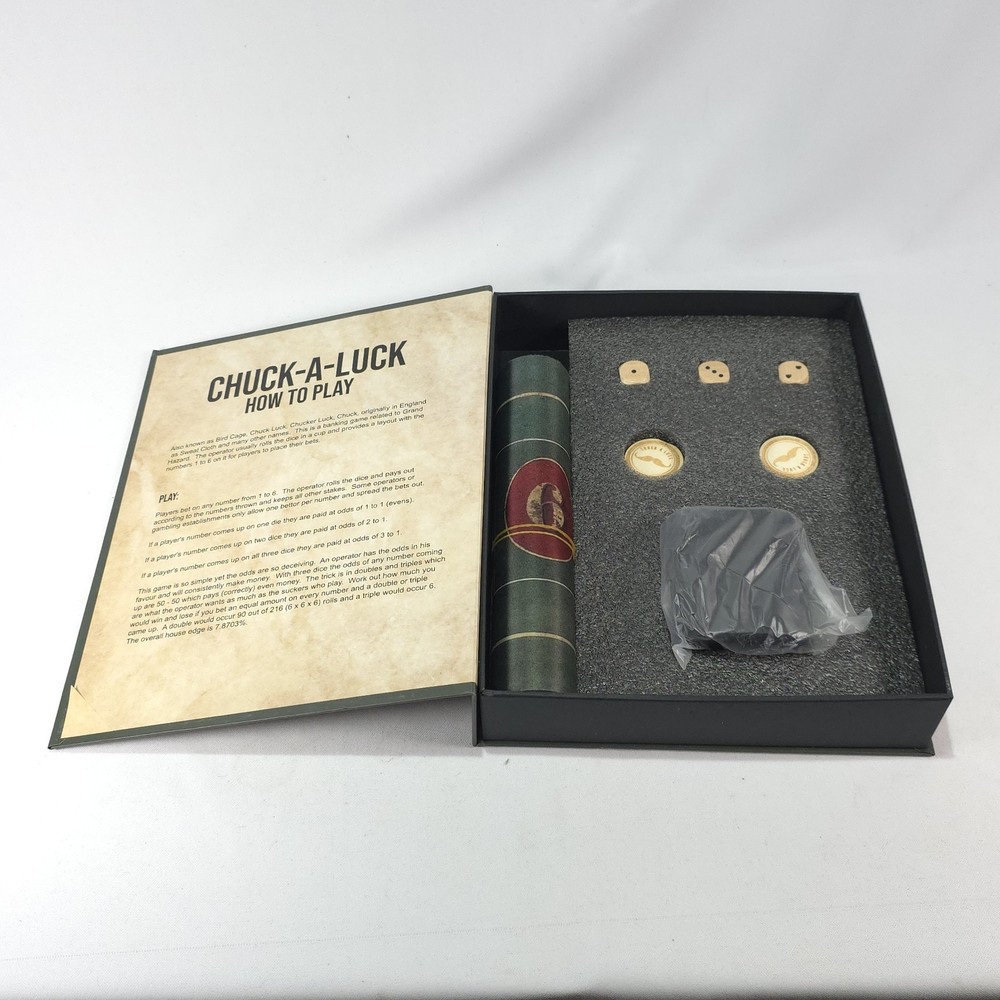 Chuck A Luck Try Your Luck Dice Game Bookshelf Case