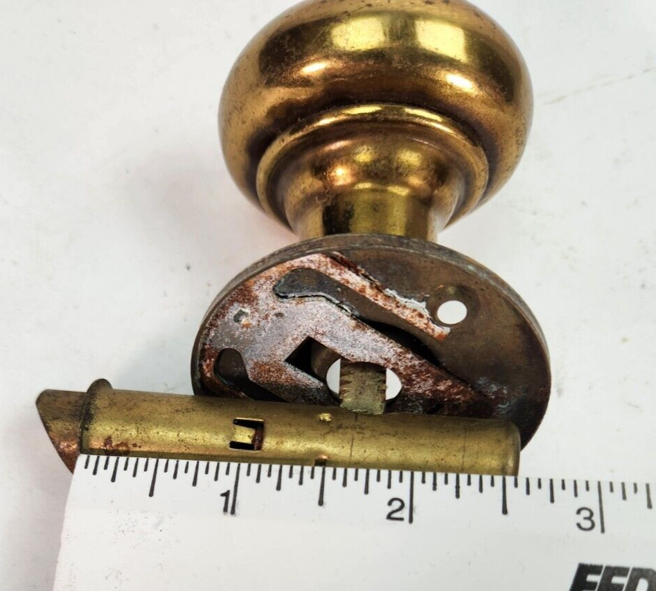 2 Antique Knobs Vintage Door Knobs Handles Spindle Old As Is Restoration Crafts