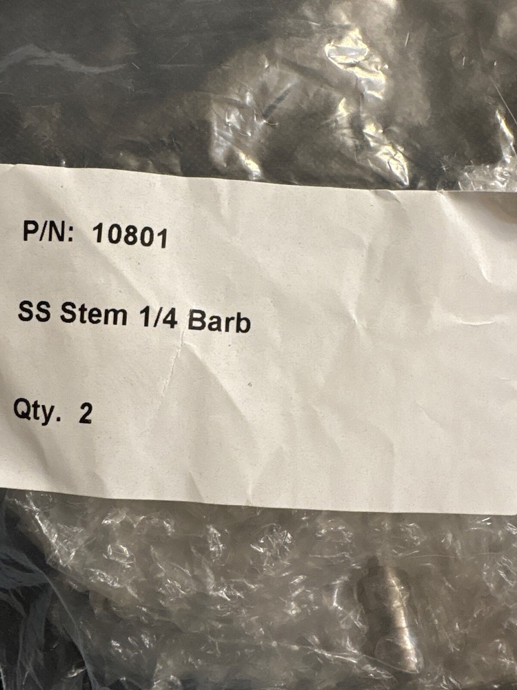 Two SS Stem’s 1/4 barb