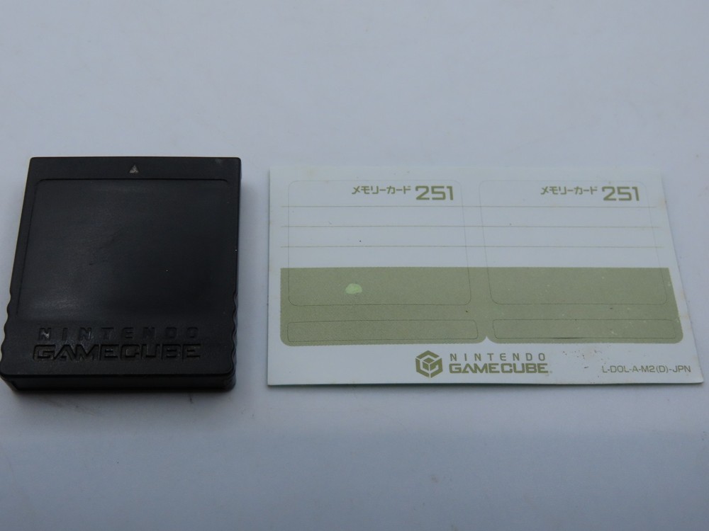 OEM Nintendo GameCube DOL-014 Memory Card 251 blocks - Black - Tested, working