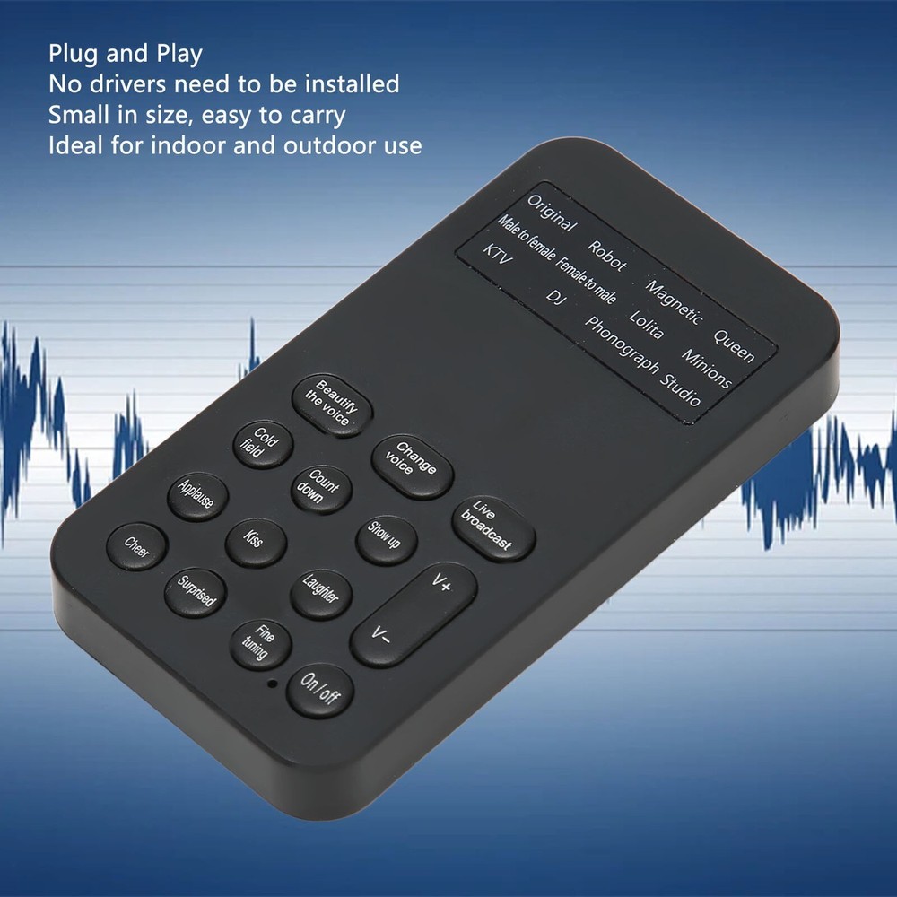 Voice Changer Handheld Mini Voice Changer Device 8 Sound Effects Machine