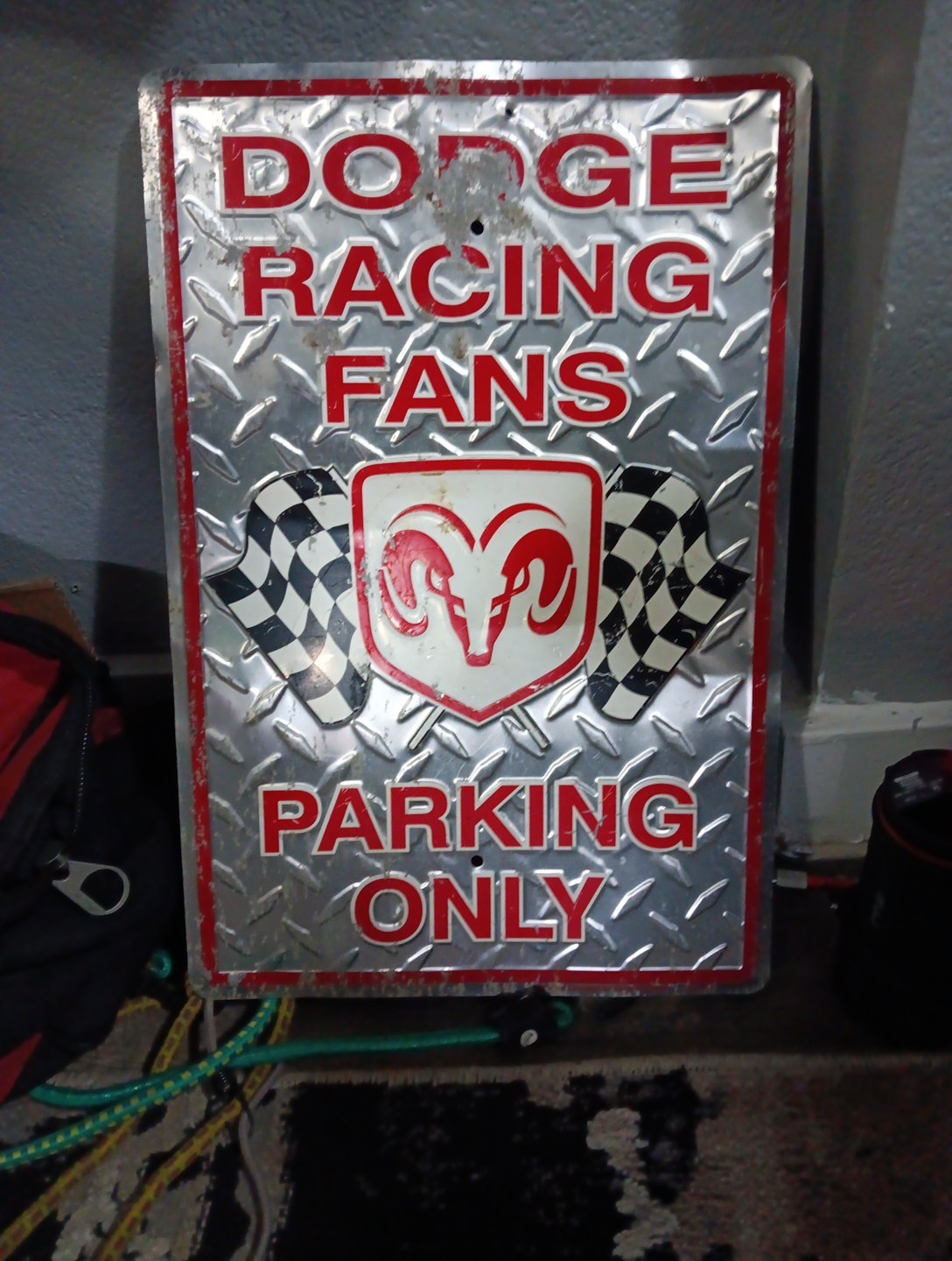 Dodge Racing Fans Parking Only Sign