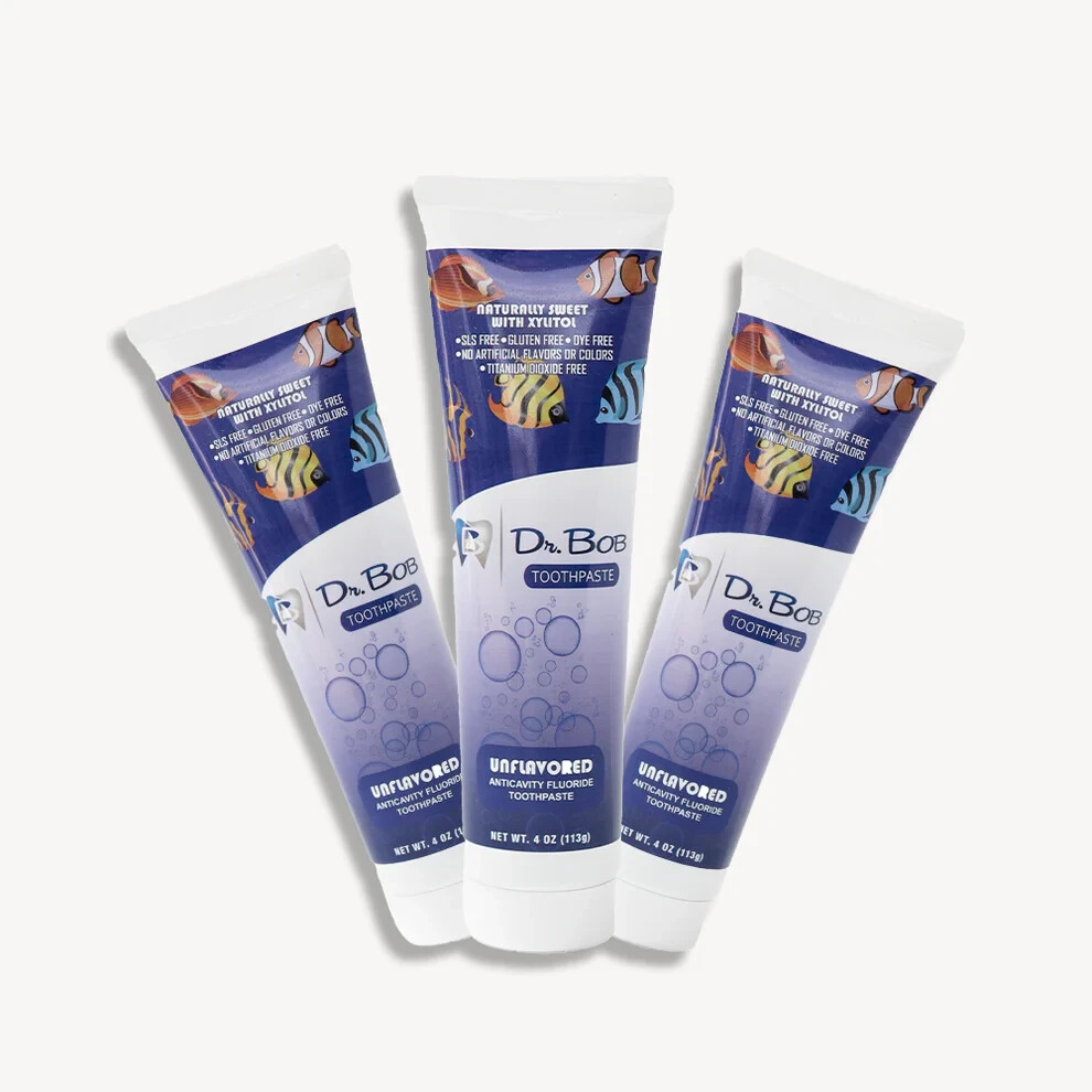 Dr. Bob Unflavored Toothpaste (3 Pack)