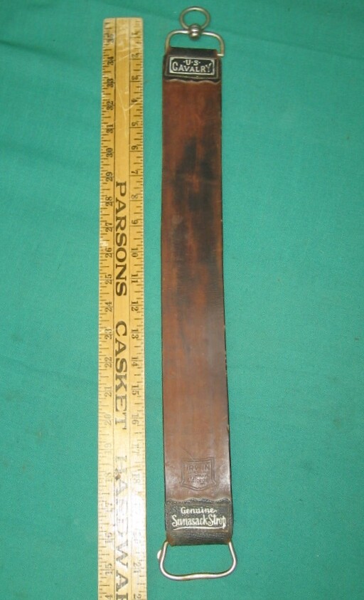 WWI U.S. Cavalry Marked leather Razor Strap Sunasack Irwin Chicago Authentic (8M