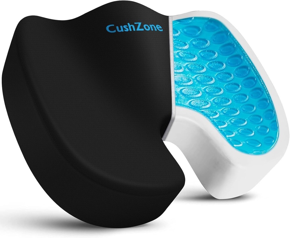 Memory Foam Seat Cushion - Cooling Gel - Sciatica Relief