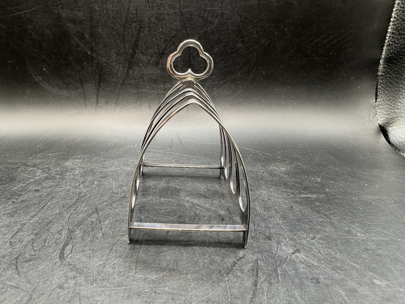 1938 Sterling Silver English Toast Rack Birmingham Gothic Arch