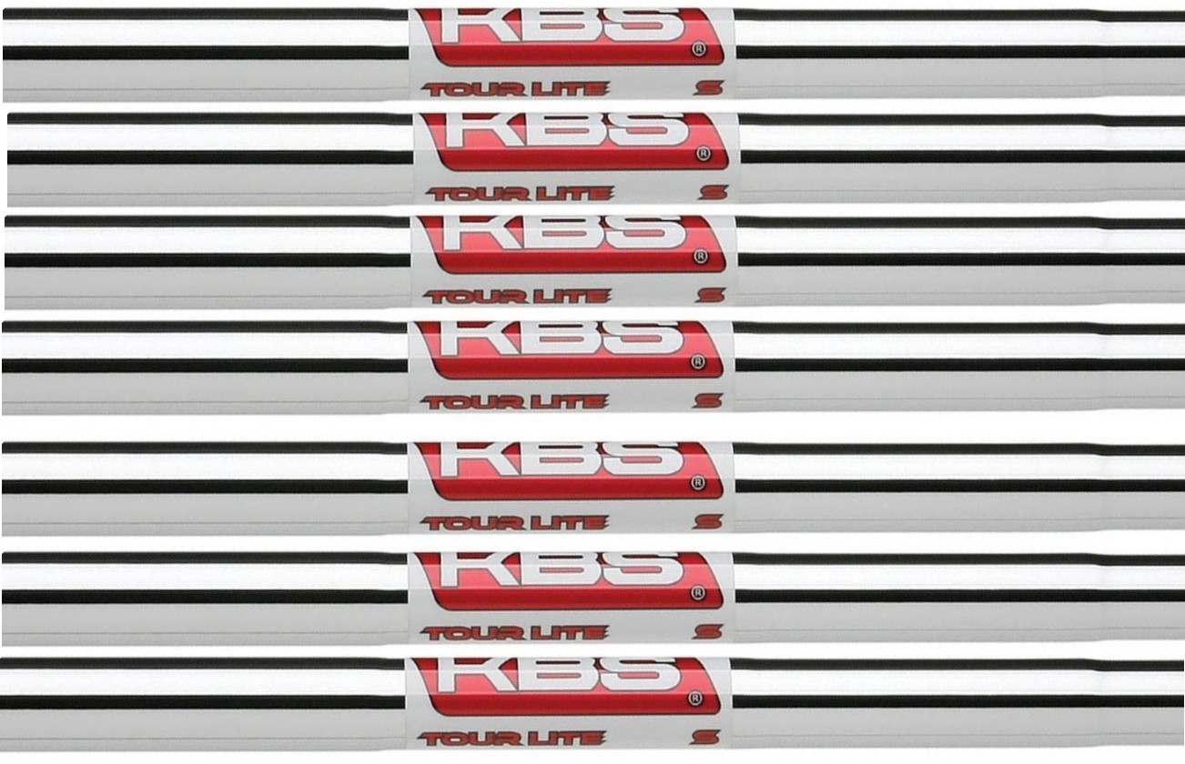 KBS Tour Lite .370 Parallel Tip Stiff Flex Steel Iron Shafts 4-PW (7 Shafts)