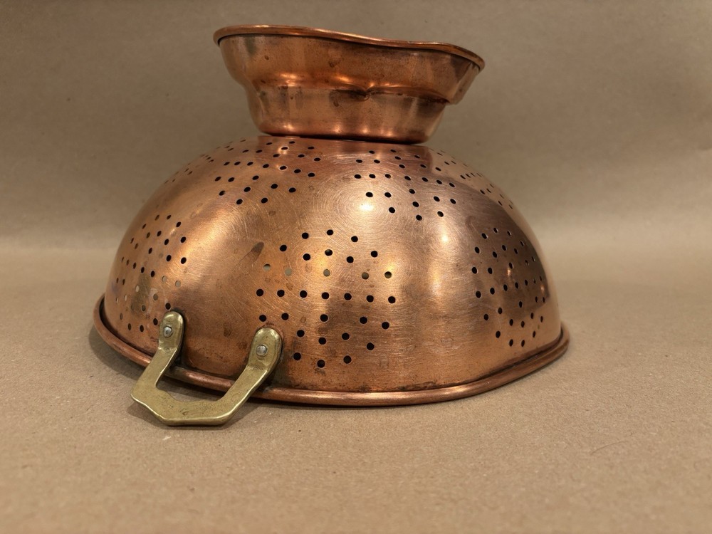 Copper Colander Round Kitchen Strainer with Handles