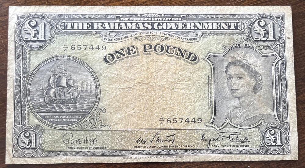 1963 1 Pound Bahamas Fine