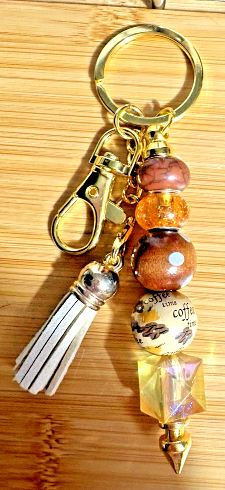 HANDCRAFTED BEADED PEN , key chain & NOTE PAD SET