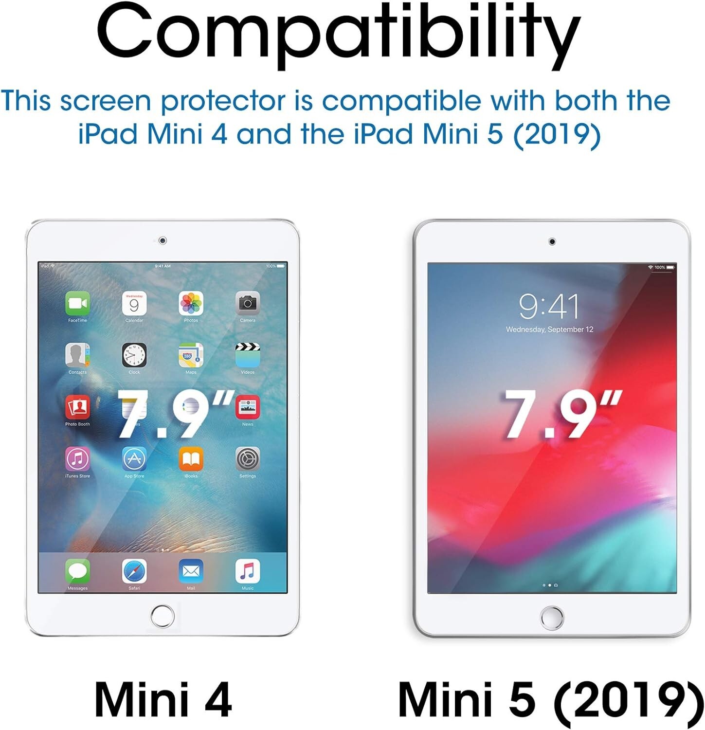 For iPad Mini 4 5 4th / 5th Gen Premium Tempered Glass Screen Protector HD Clear