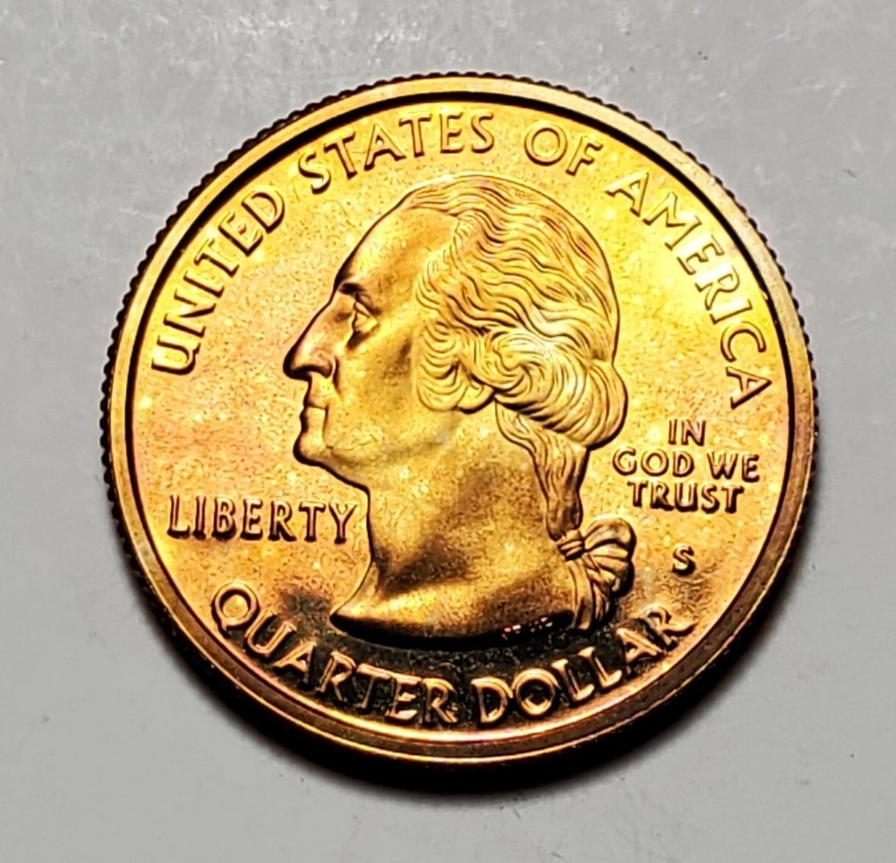 TONED 2004 S FLORIDA STATE QUARTER CLAD PROOF UNC #C6980