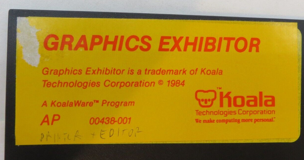 5.25" Floppy Disk KoalaWare GRAPHICS EXHIBITOR 1984 computer program