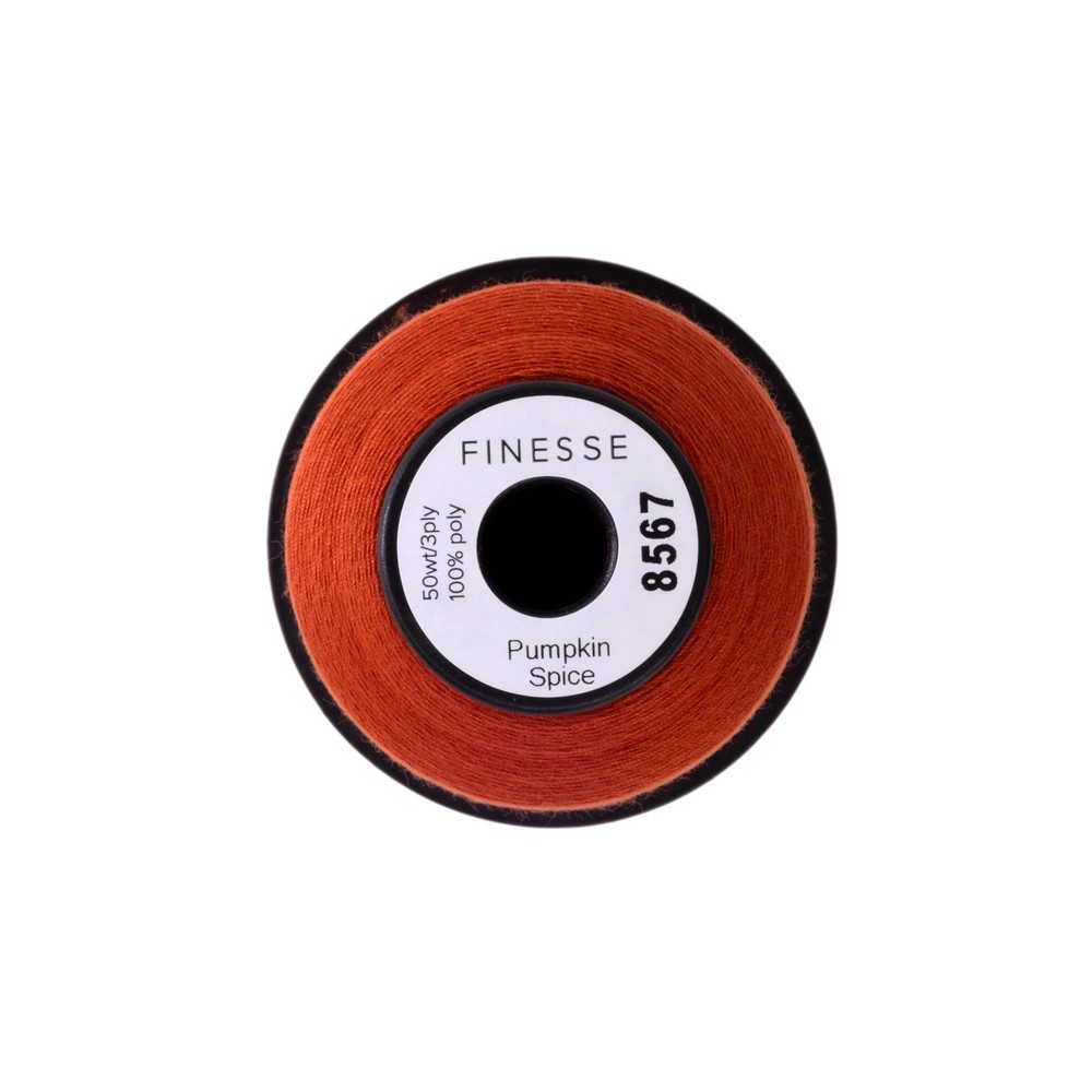 Finesse Thread Solid Colors | 100% Polyester, 3ply, 50wt | Thread Cones | 100...
