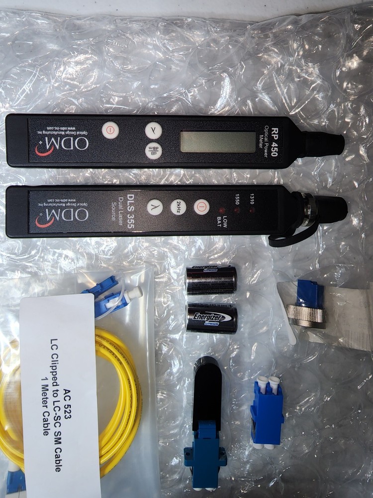 ODM DLS 355 + RP 450, adapters, test fiber, loop back (working kit)