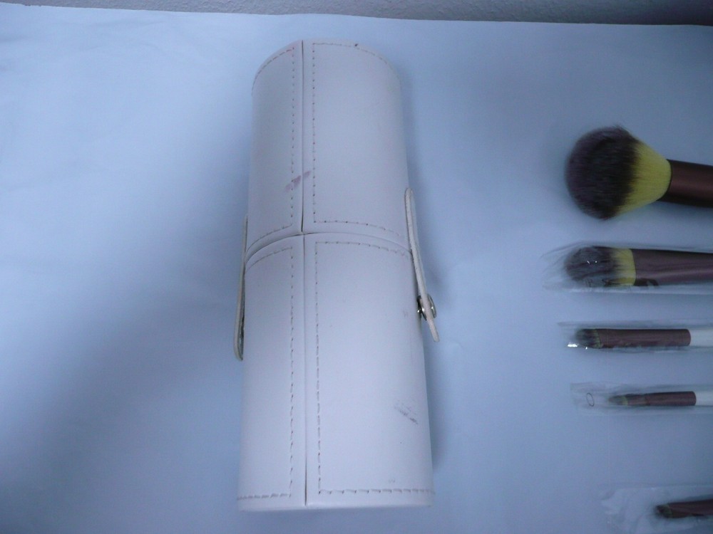 ANDRE LORENT Makeup Brushes 5 Pcs With Leather Box White