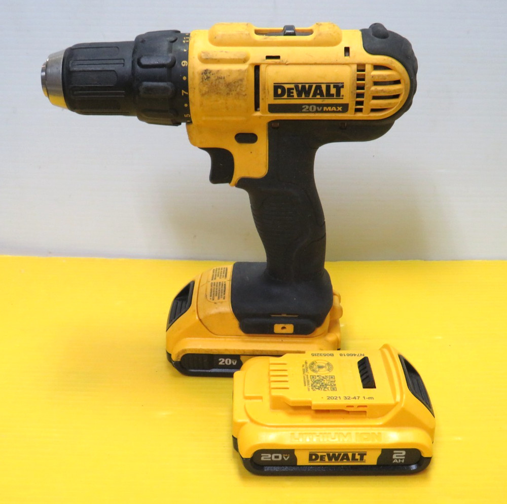 DeWALT DCD771 20V Cordless Compact Drill with 2 Batteries
