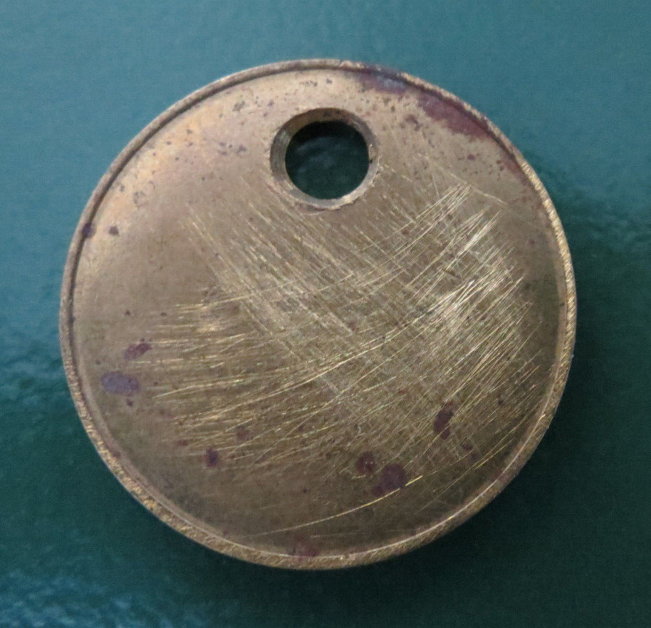 WOOLLEY Colliery Pit Check Tally - marked WOOLLEY COLLIERY 2788