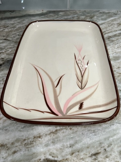 Vintage Winfield China Dragon Flower Rectangular Serving Tray