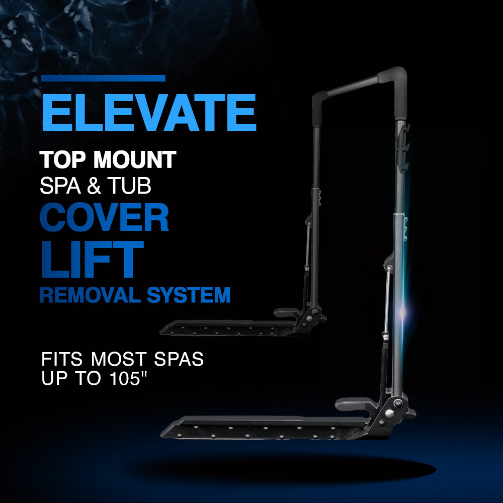 Puri Tech Elevate Spa Cover Lift Top Mount Hydraulic Powder Coated Aluminum