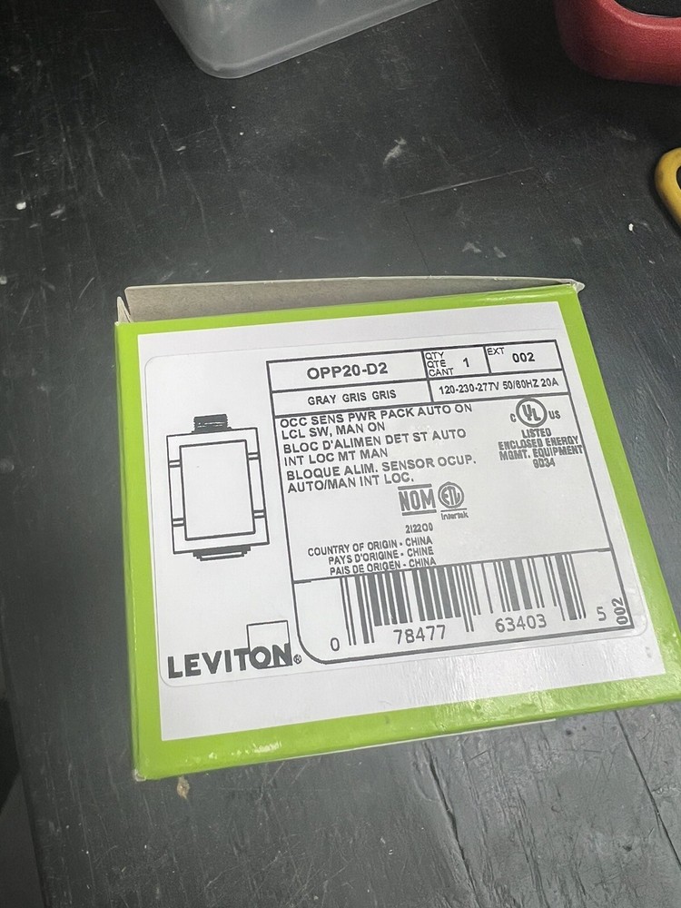 Leviton OPP20-D2 Occupancy Sensor Gray OCC Sensor Power Pack OPP20-0D2