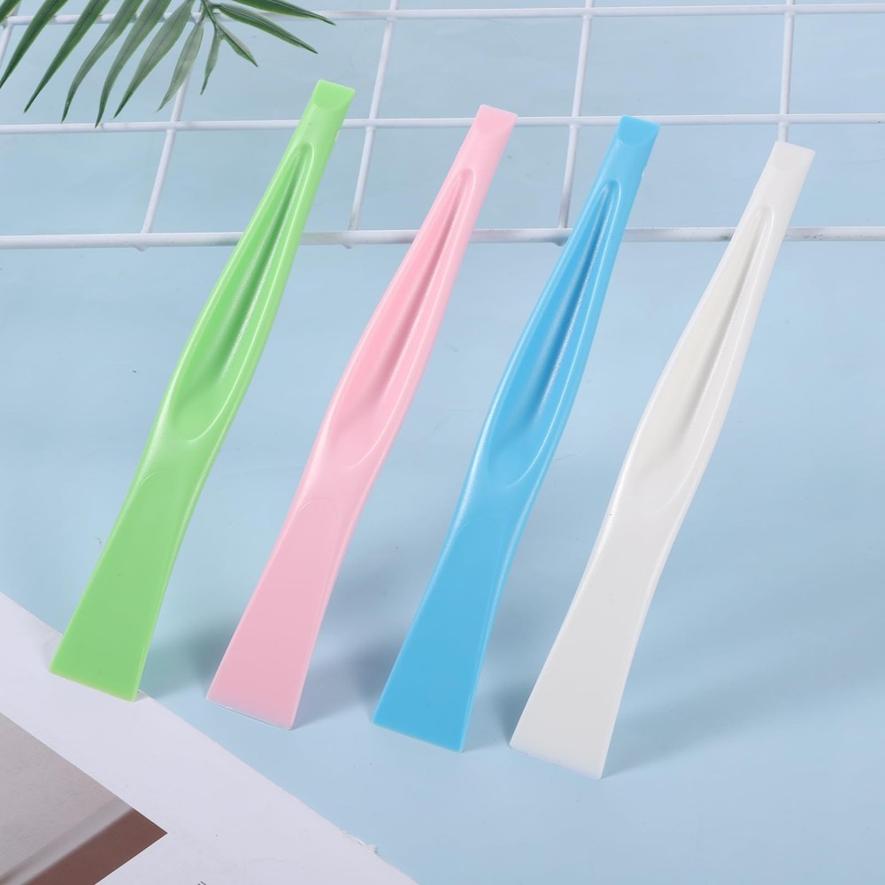4 PCS Plastic Cleaning Scraper Multipurpose Hard Scrapers for Labels Kitchen